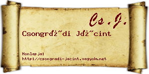 Csongrádi Jácint névjegykártya